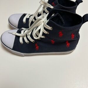 Ralph Lauren Size 5.5  High Top Canvas Sneakers